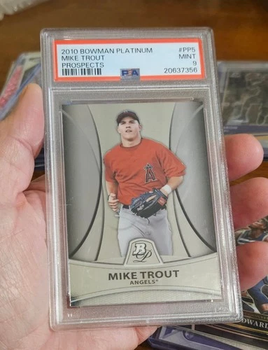 2010 Topps Bowman Platinum MIKE TROUT Rookie PROSPECTS PSA 9 Mint RC SP #PP5