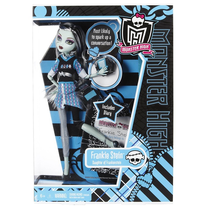MONSTER HIGH Frankie Stein Doll Schools Out Wave 2 V989 New In box Unopened