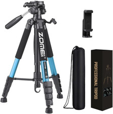 74 Inch Heavy Duty Tripod Stand for Cameras, Cell Phones, Projectors, Webcams, S
