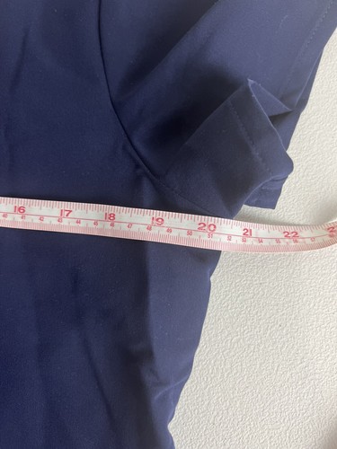 2Pcs Scrub Lab Womens Medical Scrub Nurse Uniform Top + Pant Size M Navy New - Picture 4 of 12