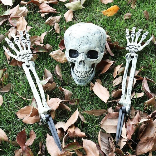 Halloween Decoration Skeleton Bones Realistic Garden Stakes Scary Skeleton Party - Picture 2 of 17