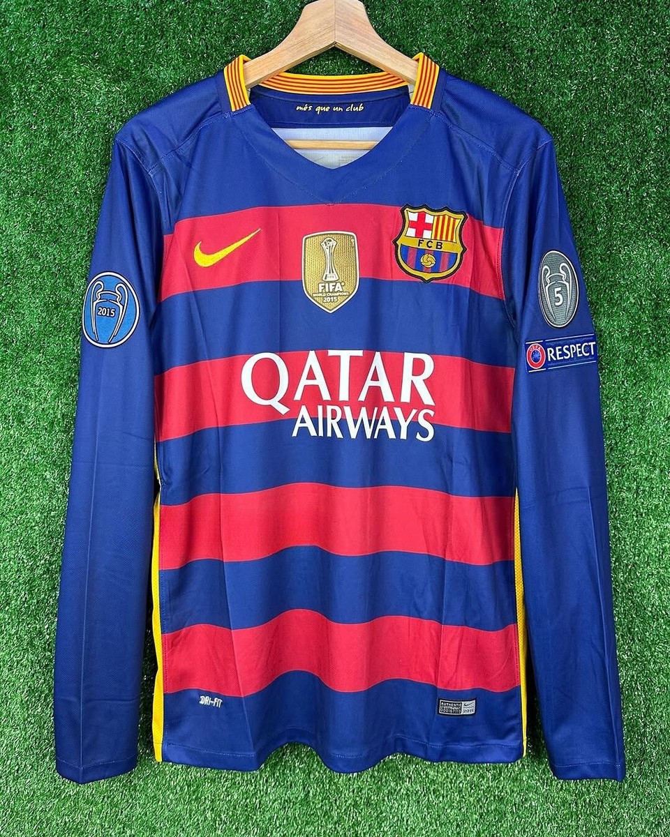 FC Barcelona NEYMAR JR 11番 2015-16 新品未使用 FC Barcelona 2015-16 Away Soccer Jersey NEYMAR JR #11 Nike