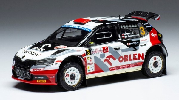 Ixo 1/43 Skoda Fabia Evo 3 Marczyk Rally Polen 2022 Statisches Modell Diecast-image