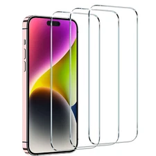 3 Pack Screen Protector for iPhone 17 16 Pro Max 15 Anti-Scratch Case-Friendly