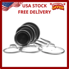 6-Piece Frying Pan Set, 8, 10 and 12 inch Frying Pans, Hybrid Nonstick 18/10 ...