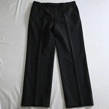 Gieves & Hawkes 34x30 Black Savile Row London 100% Wool Straight Dress Pants