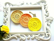 6 Face pads Cotton sponges Makeup remover pads Face rounds Crochet scrubbies