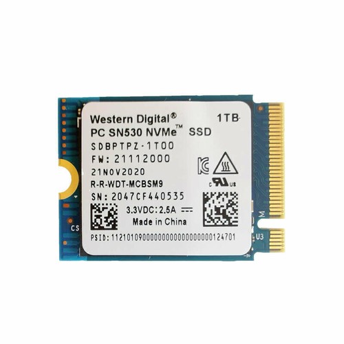 NEW WD PC SN530 M.2 2230 SSD NVMe PCIe 1TB For Microsoft Surface Pro X Pro 7+ 8 - Afbeelding 2 van 8