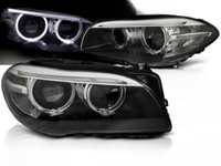 Scheinwerfer Paar Bmw 5Er F10/F11 10-13 Xenon Angel Eyes Led Drl Schwarz