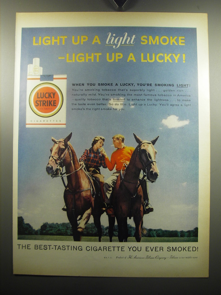does lucky strike make a light cigarette PRINT AD 1984 Lights Cigarettes New Extra Mild Low Tar Great Taste Lucky Strike Activate Blue Box