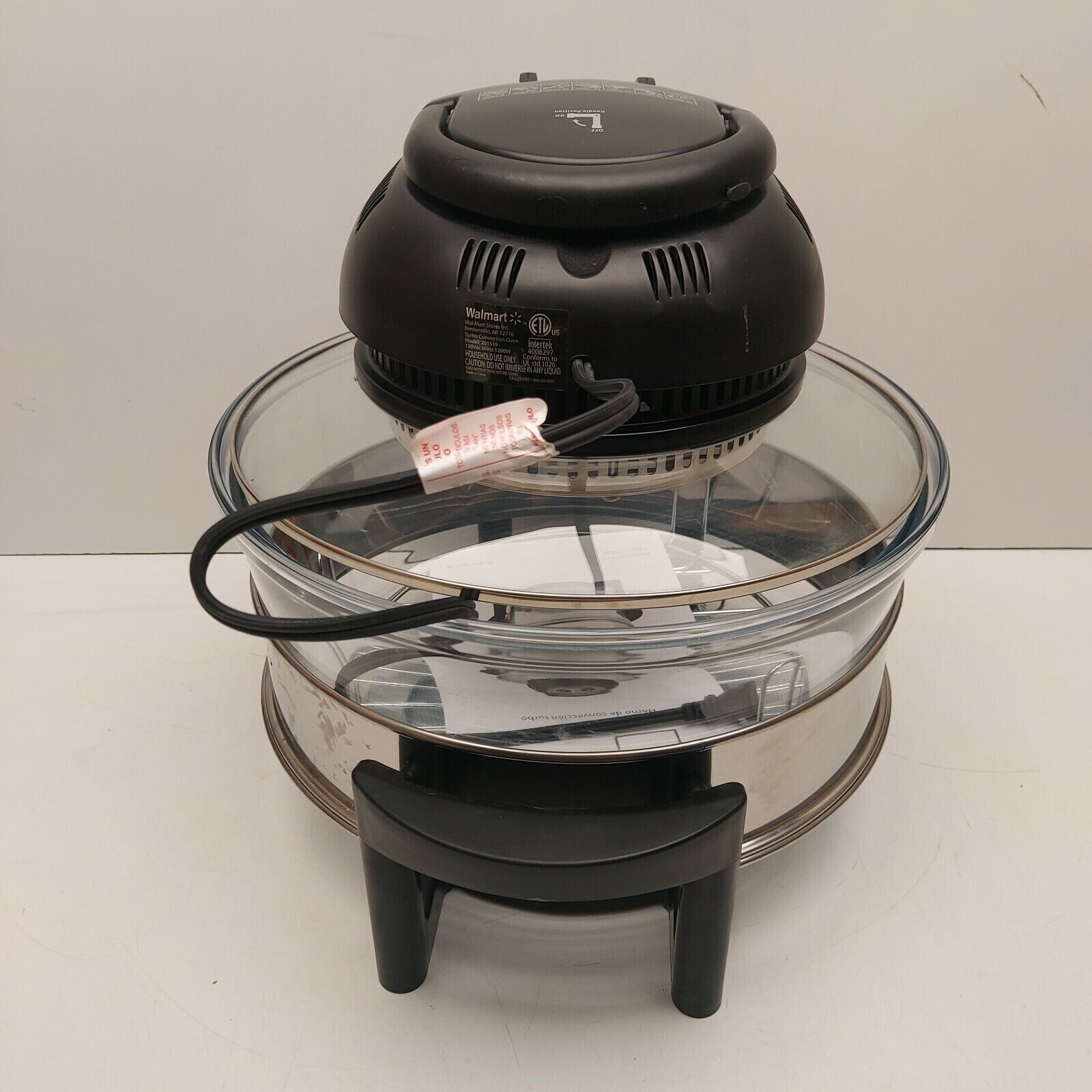 Mainstays Turbo Convection Oven 12.5 Quart Glass Bowl Capacity 1200W