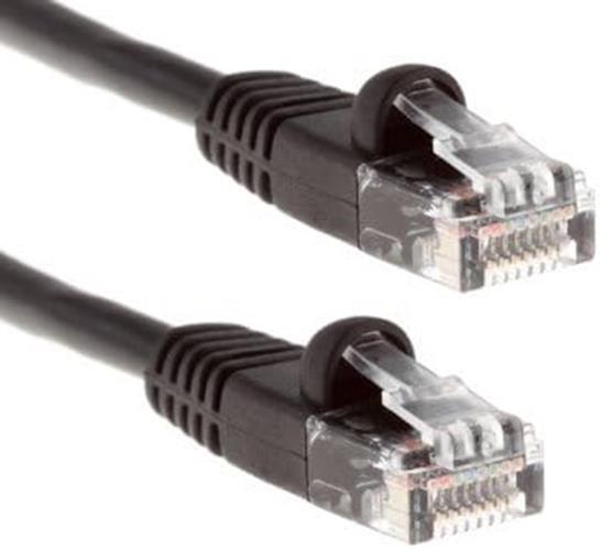 7 ft Black PVC Booted Cat5e Ethernet Cable-image