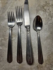 Tennyson by Oneida Community Stainless Flatware Smart Choice Ridges Fork, Spoon