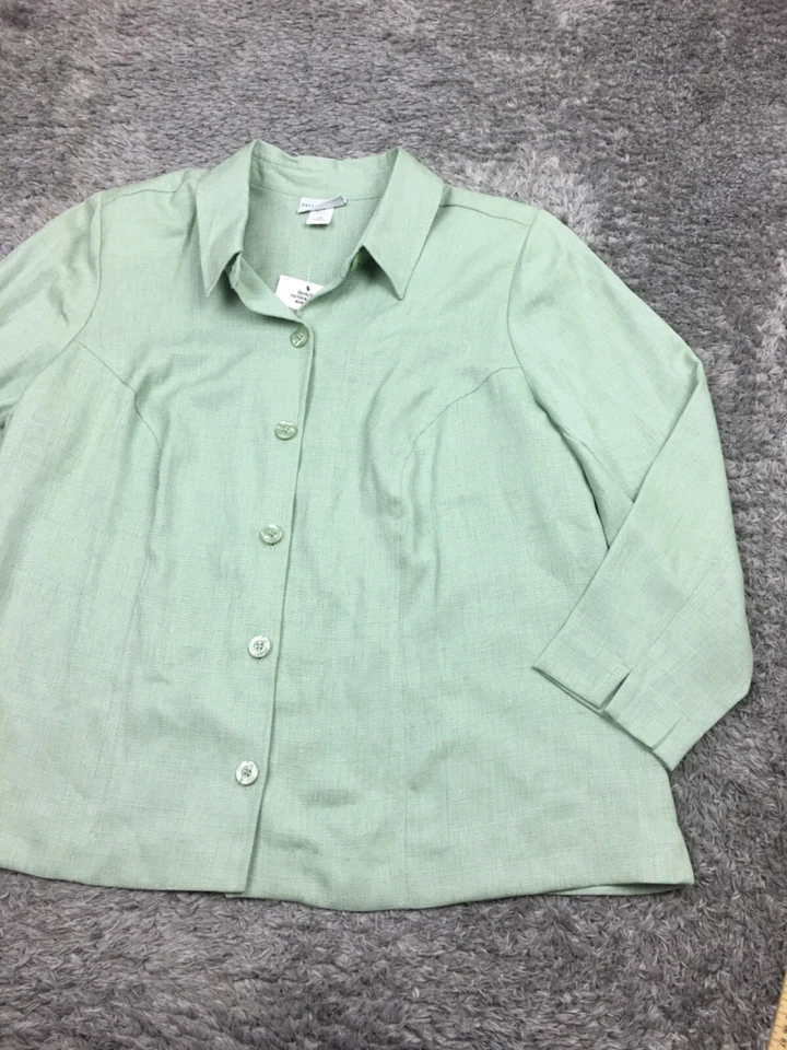 Jaclyn Smith Jacket Woman Size 22W Polyester Linen Collection Button Up - Image 2 of 4
