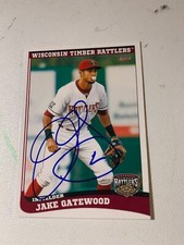 Jake Gatewood Signed Card 2016 Wisconsin Timber Rattlers IP Auto