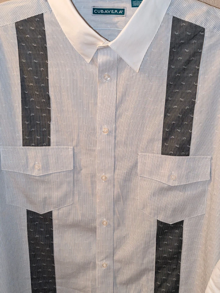 Camisa Cubavera Talla XLT Manga Larga Alta Con Bolsillos Bilaterales Nueva Con Etiquetas Foto 4 de 4