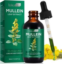 Mullein Drops for Lungs - Mullein Leaf Extract with Chlorophyll for Lung and Res