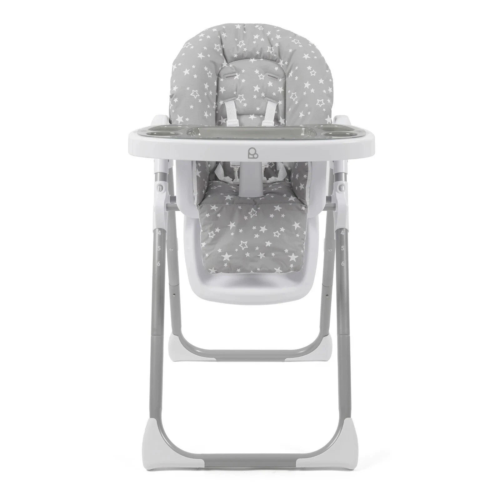 Baby High Chair Puggle Yum Yum Hi Lo 6 in 1 Toddler Feeding Chair GREY NEW UK