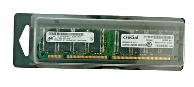 Crucial 256MB 32Mx64 Dimm SDRAM Synch CL2 133MHz Memory Card CT32M64S4D7E PC133U