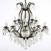 Wrought Iron Crystal Chandelier Chandeliers Lighting Wrought Iron Crystal Chandelier Chandeliers Lighting