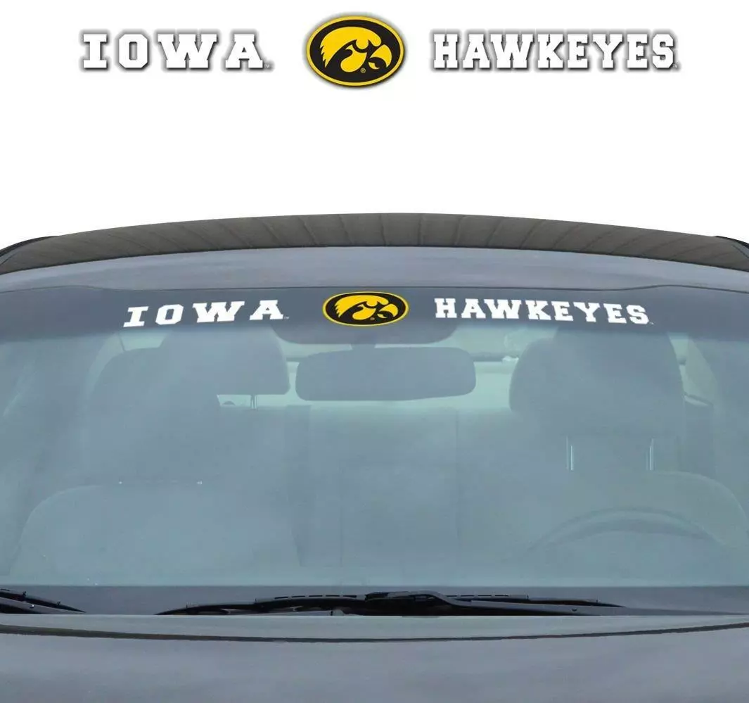 Iowa Hawkeyes Auto Windshield Decal NEW NCAA Car Wind Shield Sticker Emblem