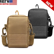 Tactical Molle Cell Phone Belt Waist Bag Shoulder Pouch Crossbody Purse Pocket