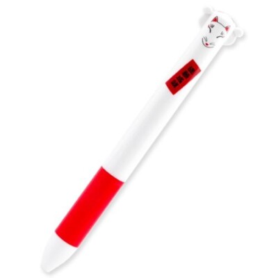 Sakamoto Mimi Two-Color Ballpoint Pen ''Lucky Cat'' Japan Import