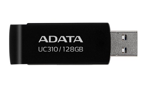 128GB AData UC310 USB 3.2 Flash Drive - Black Capless Swivel - Picture 4 of 4