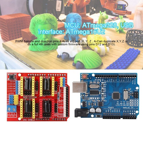 New CNC Shield V3 Engraving Machine Expansion Board Kit Stepstick DRV8825 - Photo 9/12