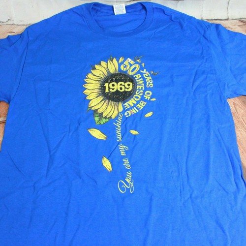 T-shirt Womens L Large Cotton Tee 50th 