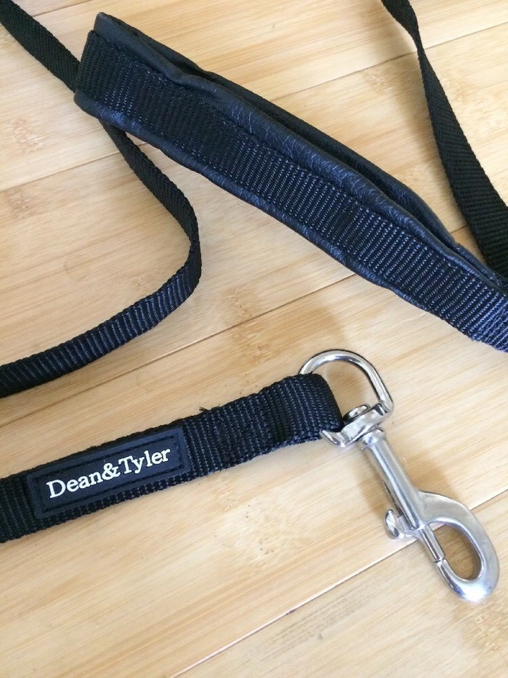 NUEVA Correa De Nailon Profesional Dean & Tyler Cuero Negro Mango Acolchado 6’ X 3/4” Foto 3 de 3