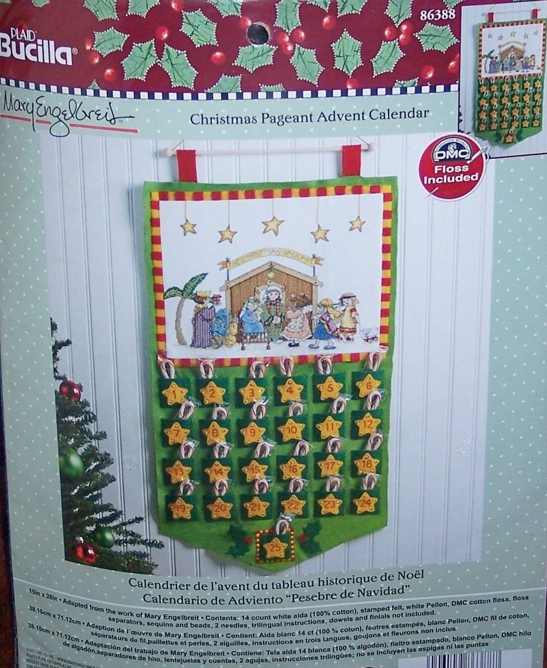 Bucilla Englebreit Child "CHRISTMAS PAGEANT" Felt Nativity Advent
