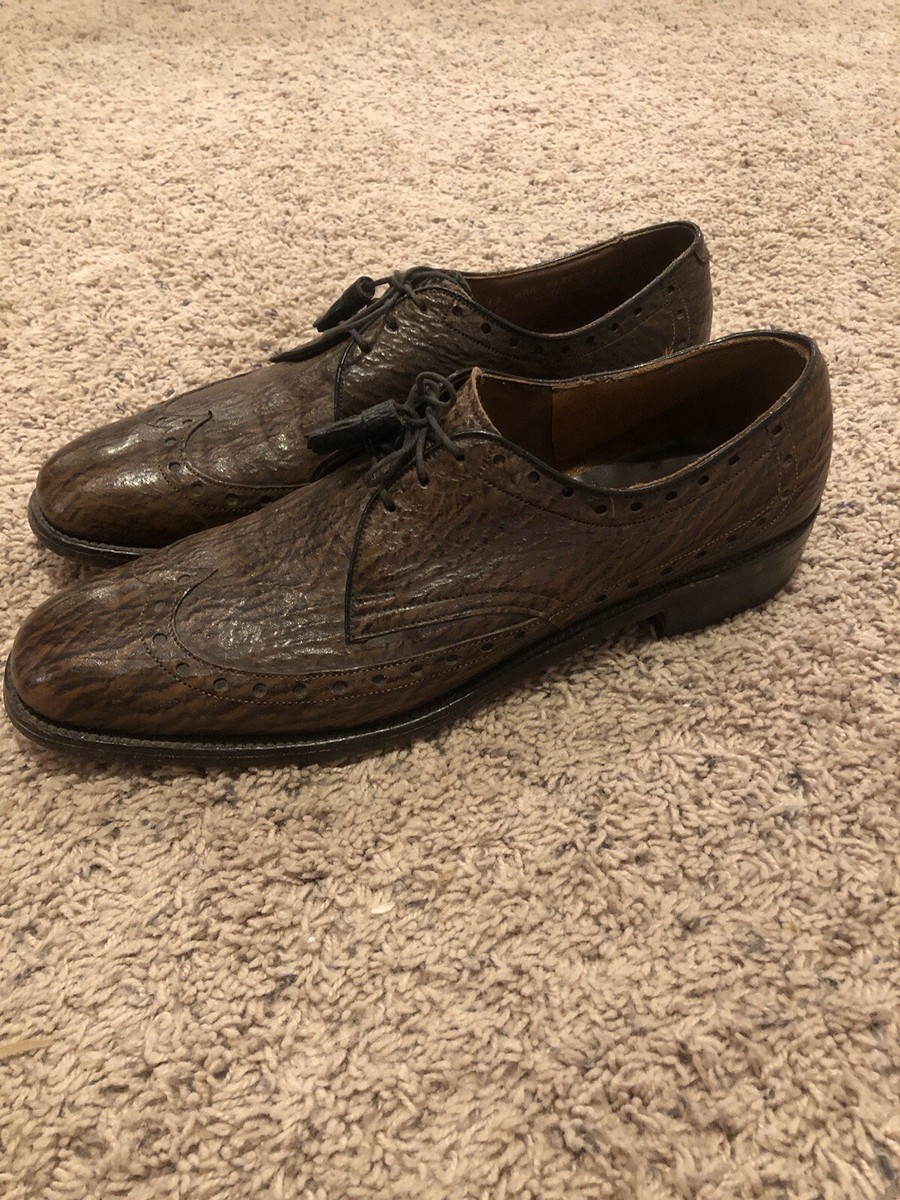 Rare Allen Edmond shark skin shoes ALLEN EDMONDS Sharkskin Norweger: 11D *44.5D) main image 3