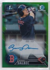 2016 Bowman Chrome Draft Draft Pick Autographs Green Refractors Bobby Dalbec /99