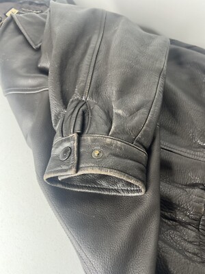 Eddie Bauer Legend Journeyman Leather Bomber Motorcycle Jacket