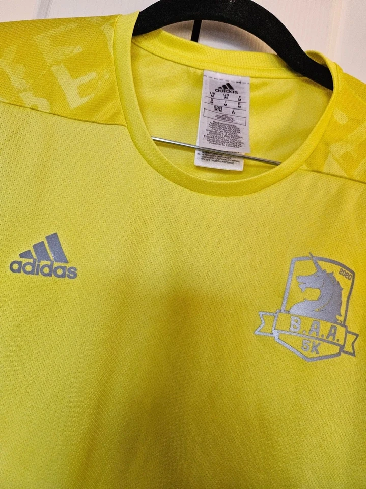 Adidas 2020 Boston Marathon 5k Camiseta Verde Neón Amarillo M Foto 4 de 4