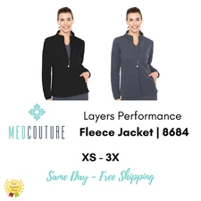 Med Couture Layers Women's Performance Zip-Up Fleece Jacket | 8684