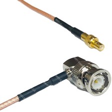 RG316 SMB MALE to BNC MALE ANGLE RF Cable Rapid-SHIP LOT