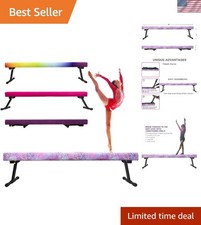 6FT Adjustable Foldable Gymnastics Balance Beam,Home Gym Equipment,Easy Assem...