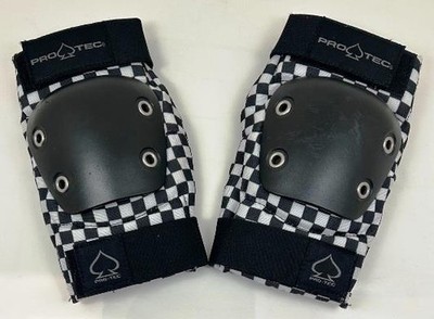 PRO TEC SKATEBOARDING PAIR of ELBOW PADS ''CHECKERED'' SZ ADULT SMALL ~ EUC