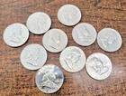 LOT of 10 1961 Ben Franklin Half Dollar 90% Silver BU Uncirculated 50c Coin
