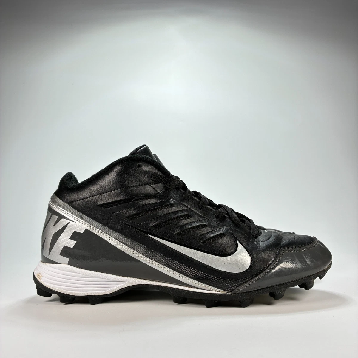 Nike Black White Land Shark Football Cleats Sneakers Mens Size US 10 UK 9 EU 44 Nike Alpha Menace 4 Shark  main image 2