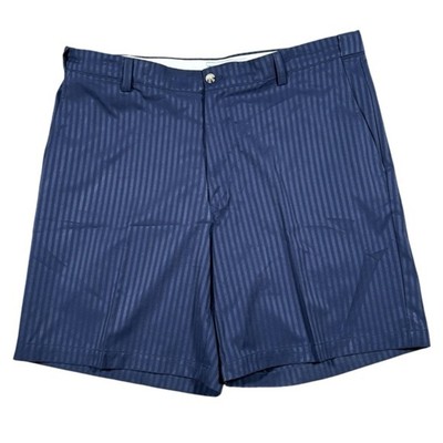 Windham Pointe Mens Dress Shorts Blue Striped Size 38 Flat Front Golf Resort