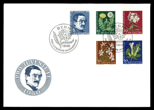 Mayfairstamps Switzerland FDC 1960 Flowers Combo Alexandre Calame First Day Cove
