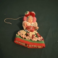 Vintage Hungarian Celluloid Matyo Woman Doll 