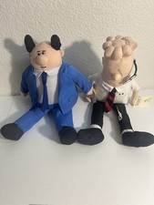 Vintage Dilbert Plush Doll Lot 2 Toy Factory Comic Character Stuffed Figures