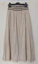 Zara Beige Rustic Skirt With Contrast Waist Size L REF 5029/103