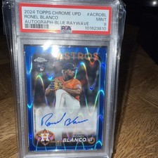 2024 Topps Chrome Update Ronel Blanco RC Blue Wave Refractor Auto #’d/150 Astros