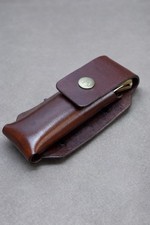 horizontal leather Sheath with Belt Loop for Buck 110 Buck 112 knives