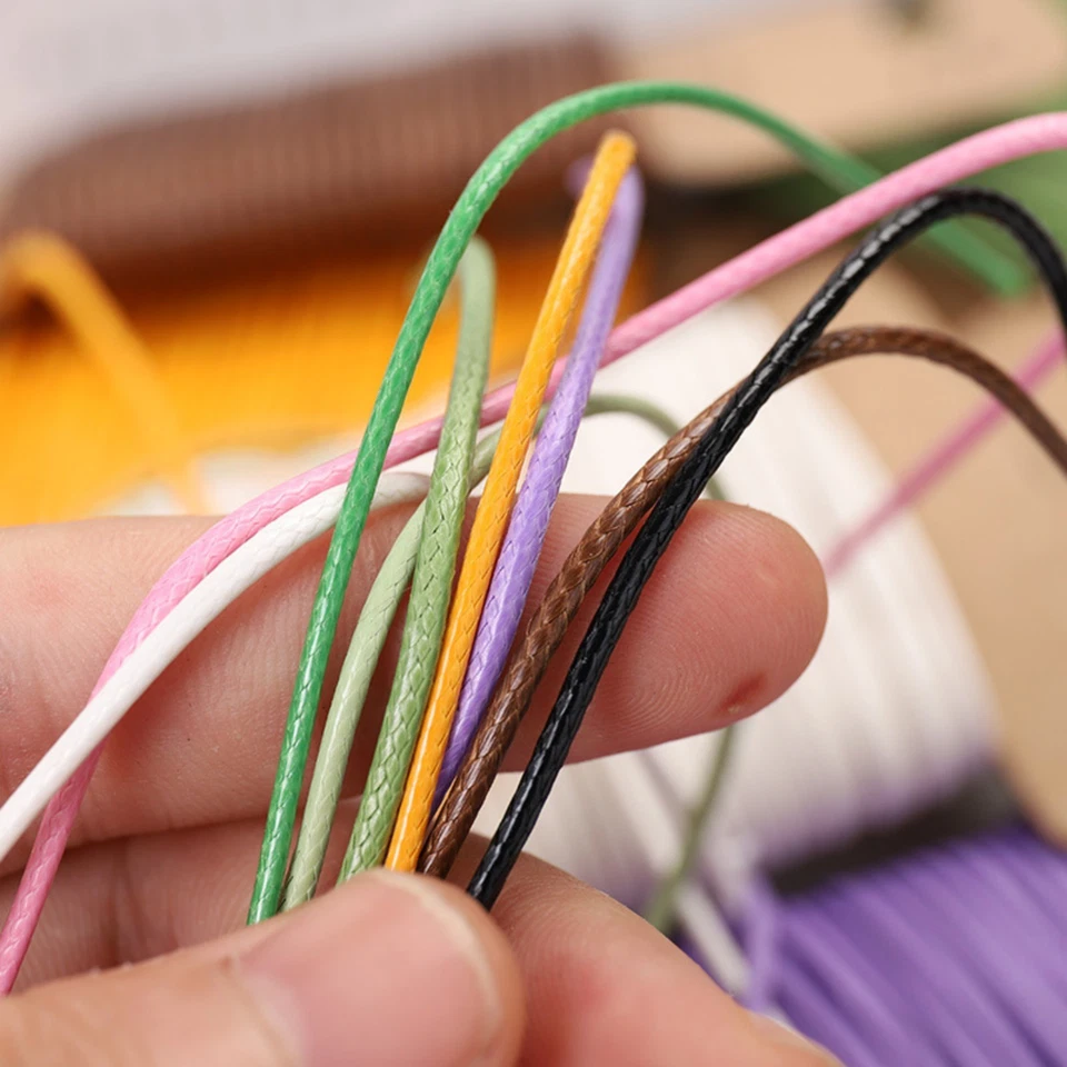 Craft DIY Korean Waxed Cord String 1.5mm Macrame Necklace Thread Bracelet Making - Image 2 of 4